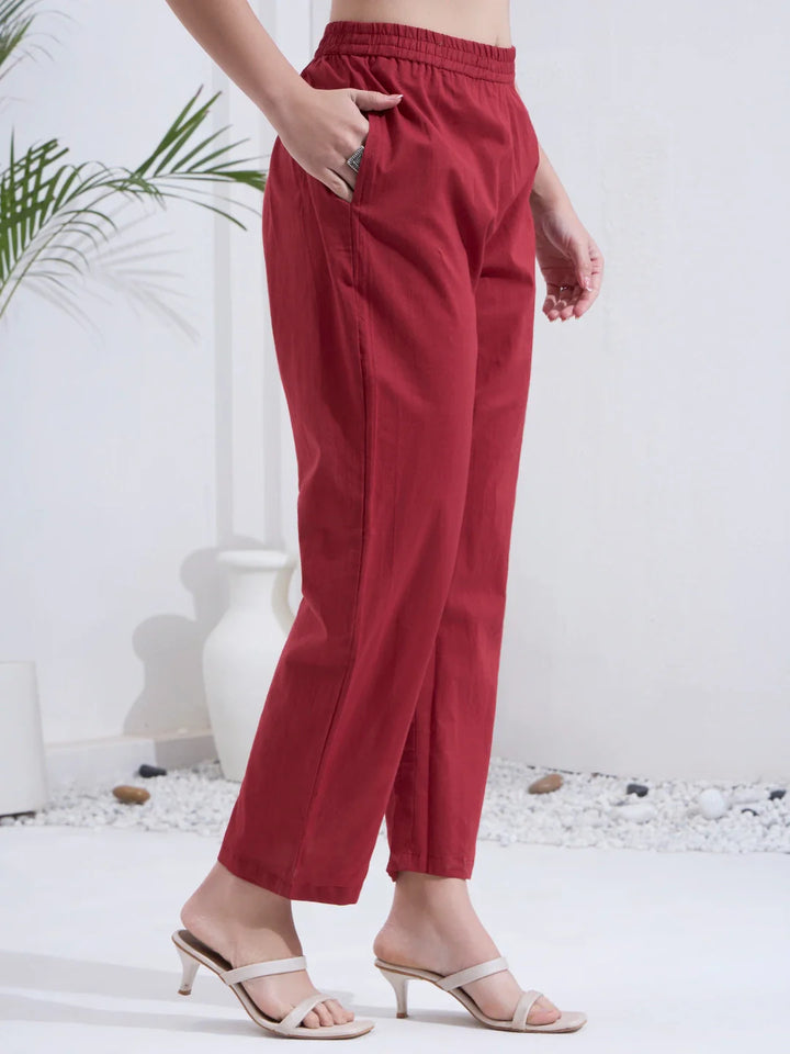 Cotton Straight Kurta Pant Dupatta Set