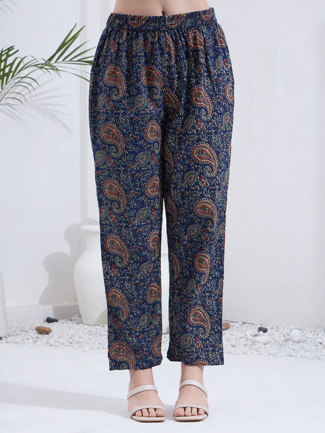 Cotton A Line Patch Work Kurta Pant Dupatta Set