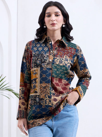 Cotton Ethnic Motifs Shirt