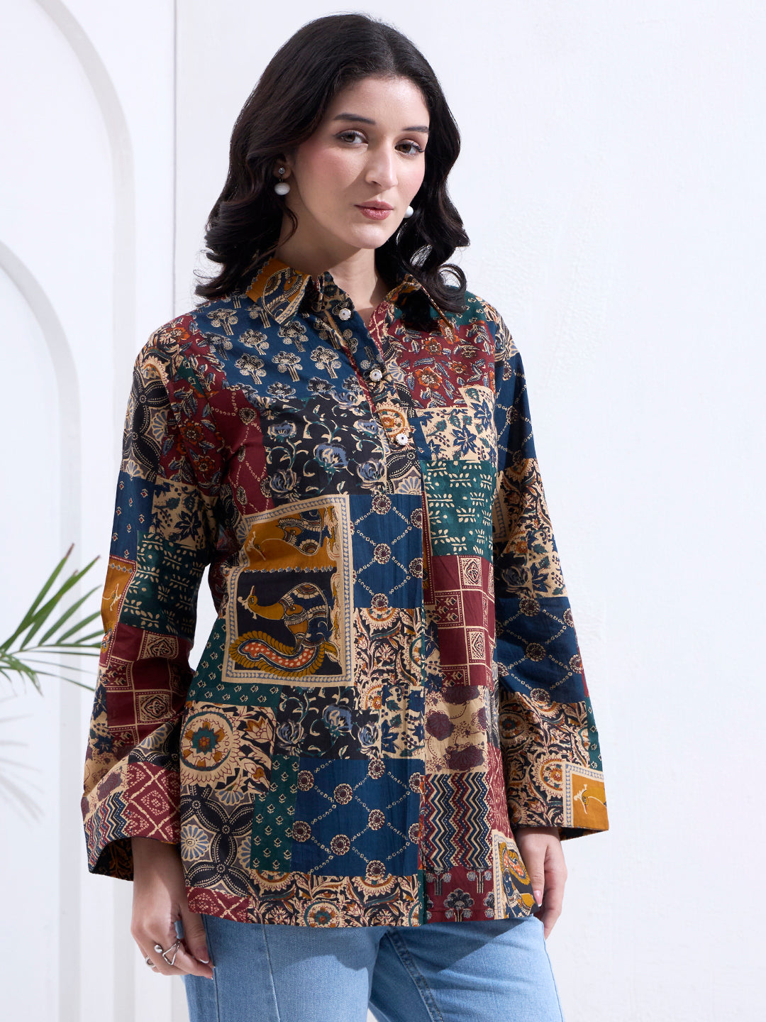 Cotton Ethnic Motifs Shirt