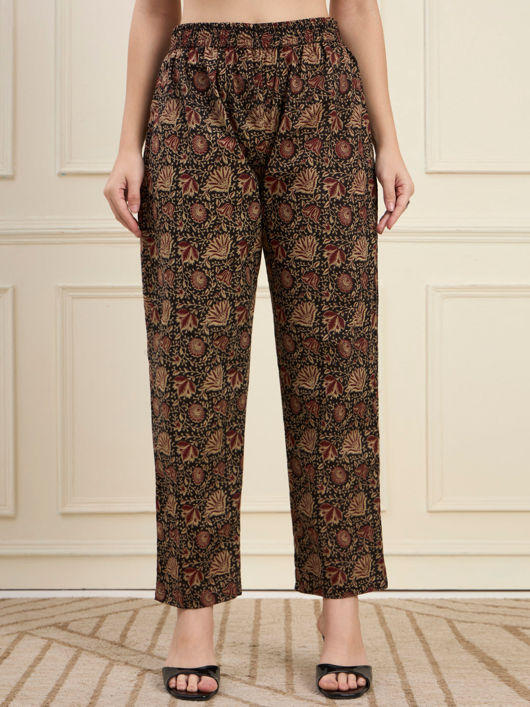 Cotton Kalidaar Style Kurta Pant Dupatta Set