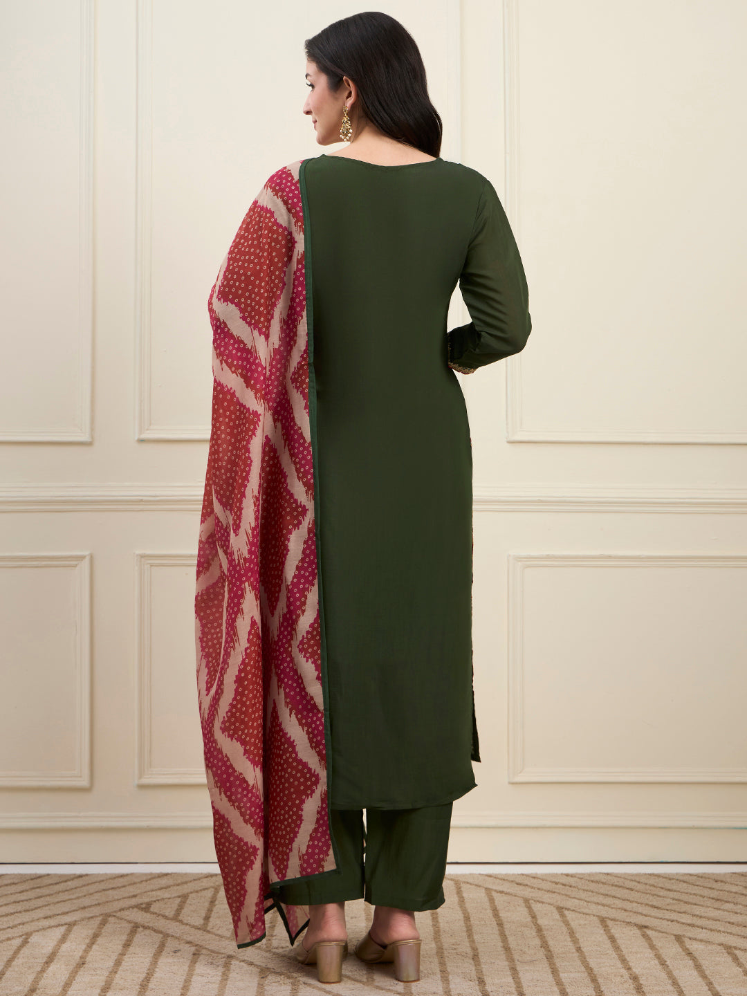 Mal Chanderi Lining Kurta Dupatta Pant Set