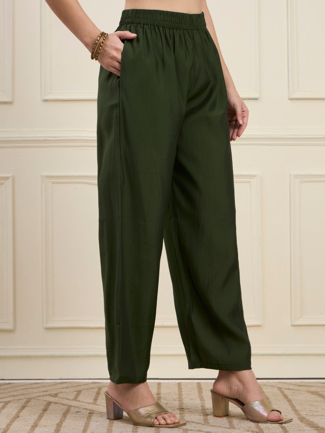 Mal Chanderi Lining Kurta Dupatta Pant Set