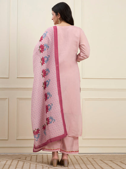 Mal Chanderi Lining Kurta Dupatta Pant Set