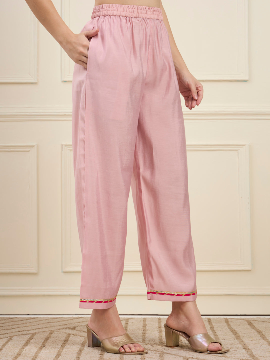 Mal Chanderi Lining Kurta Dupatta Pant Set