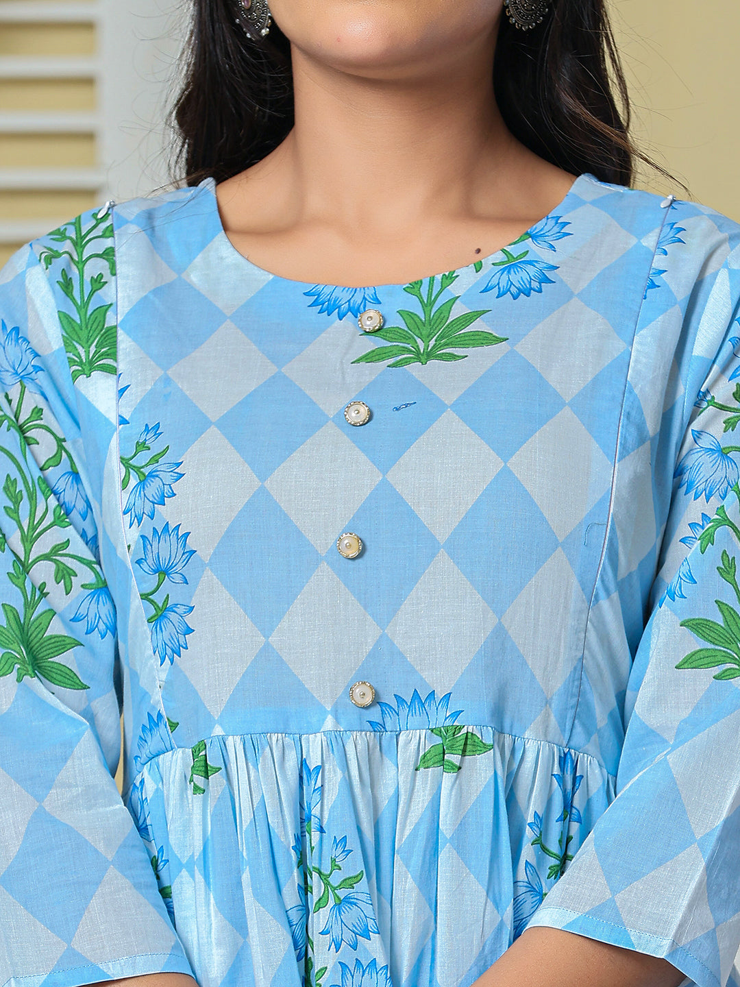 Pure Cotton Maternity Kurta Pant With Dupatta Set