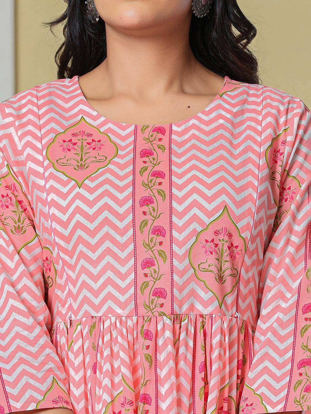 Pure Cotton Maternity Kurta Pant With Dupatta Set