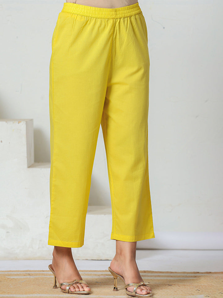 Cotton Straight Kurta Pant Dupatta Set