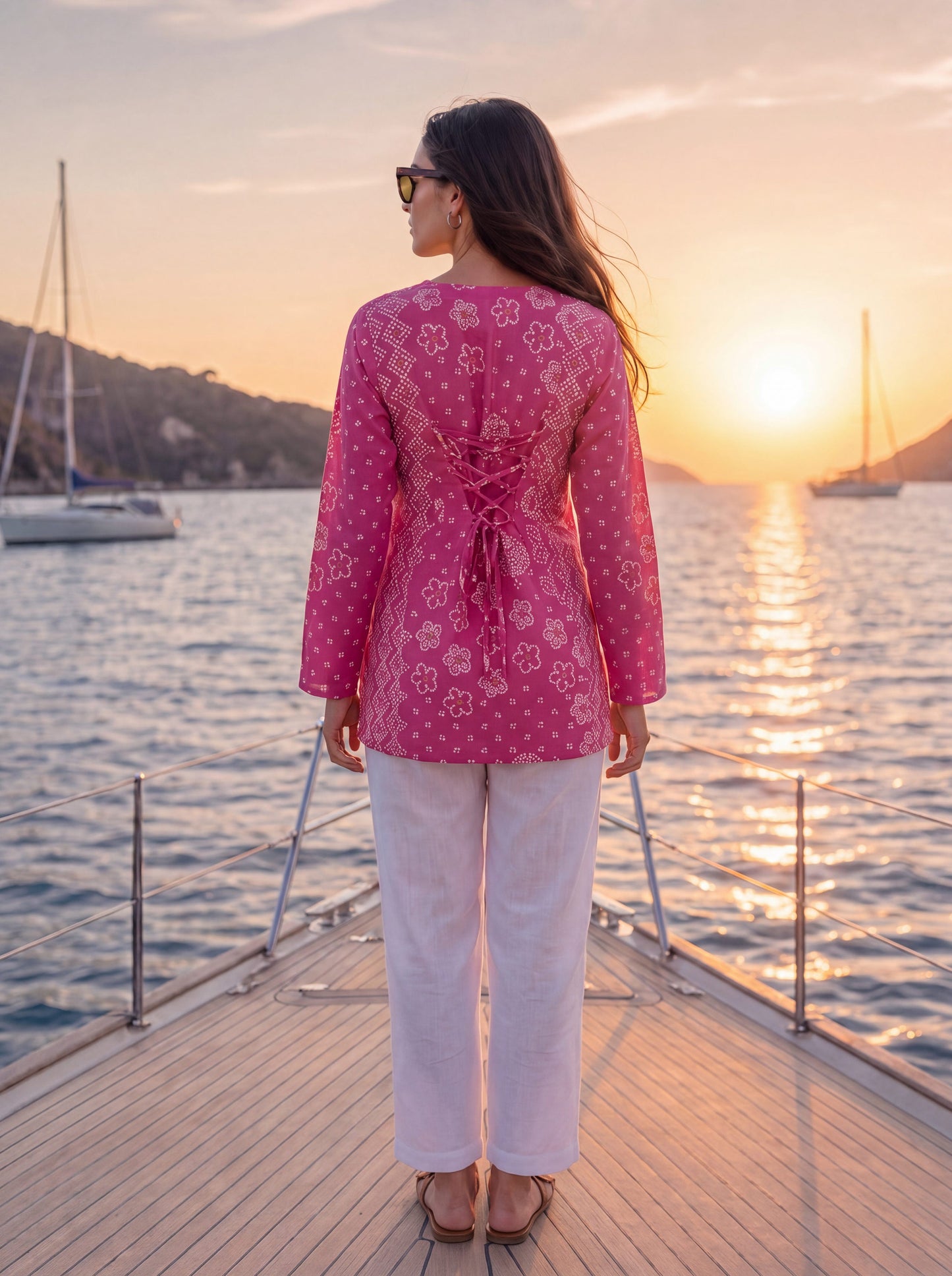 Mul Chanderi Style Short Kurti