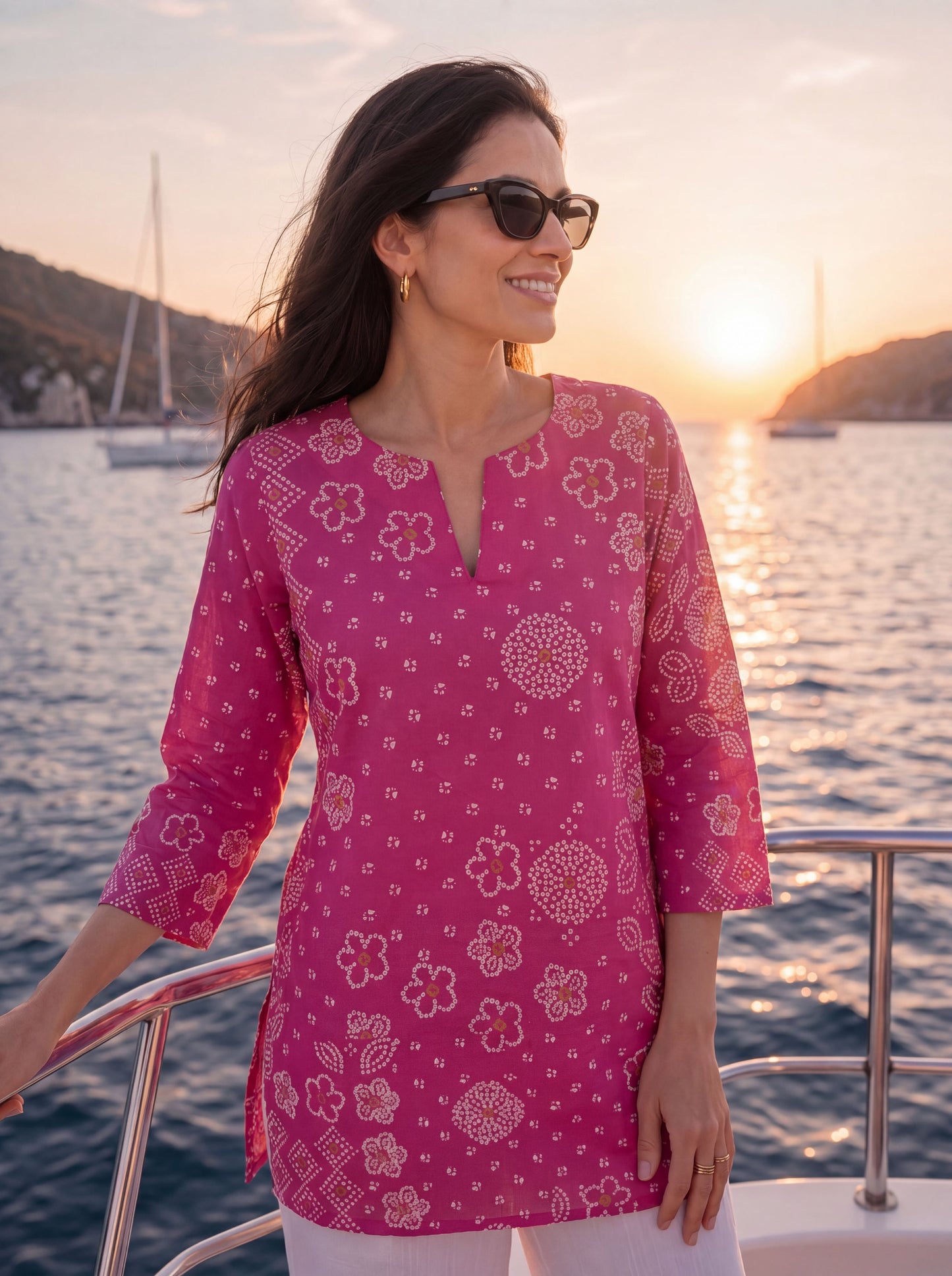 Mul Chanderi Style Short Kurti