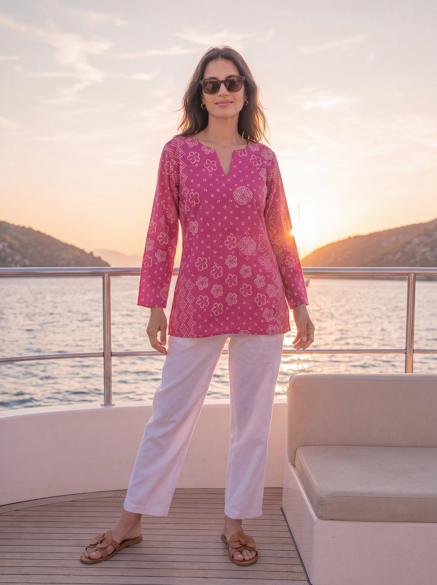 Mul Chanderi Style Short Kurti