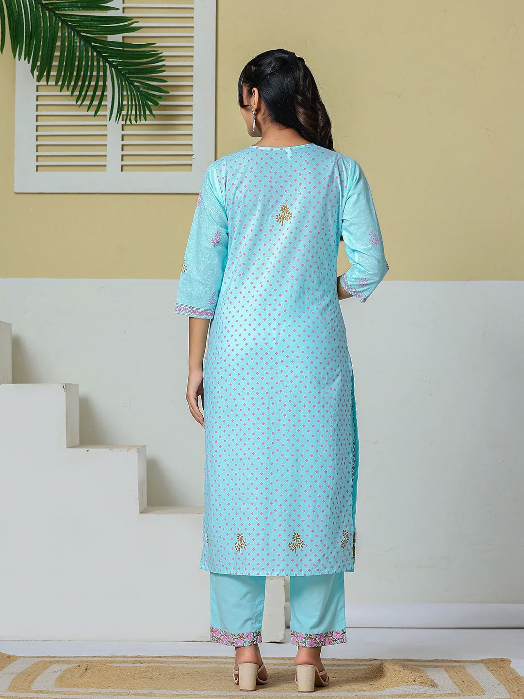 Cotton Kurta Pant Dupatta Set