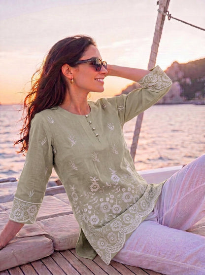 Cotton Lucknowi Top