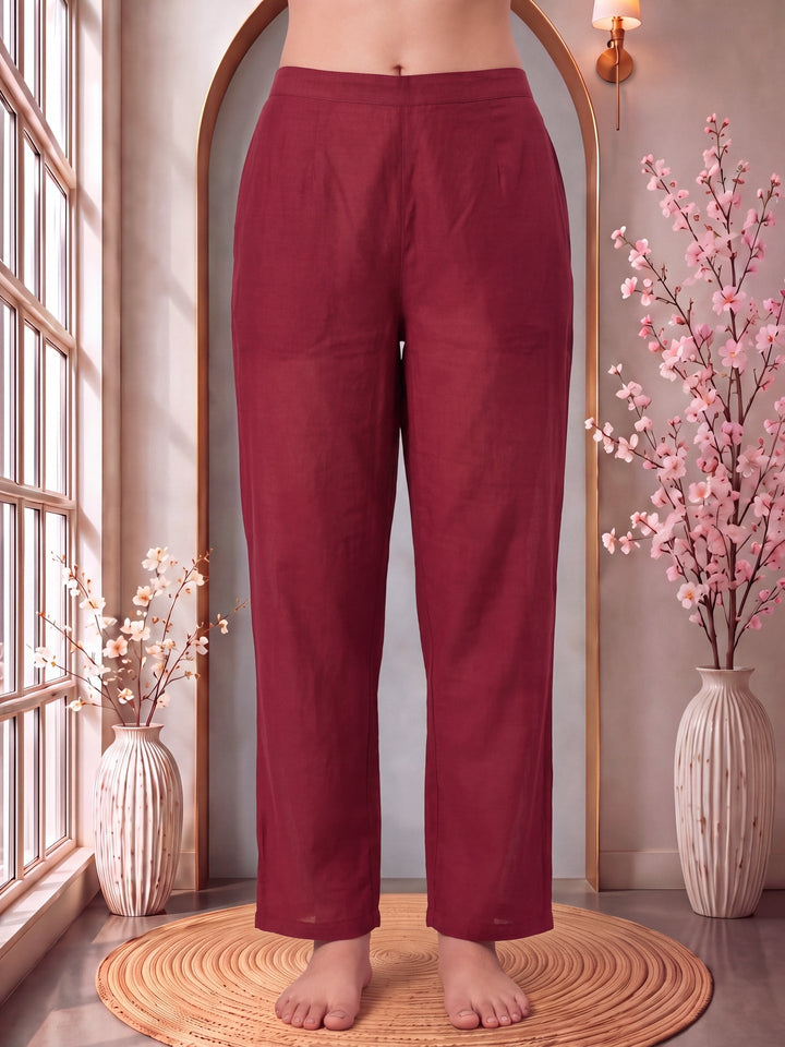 Mul Chanderi Pintuck Pleated Kurta Pant Dupatta Set