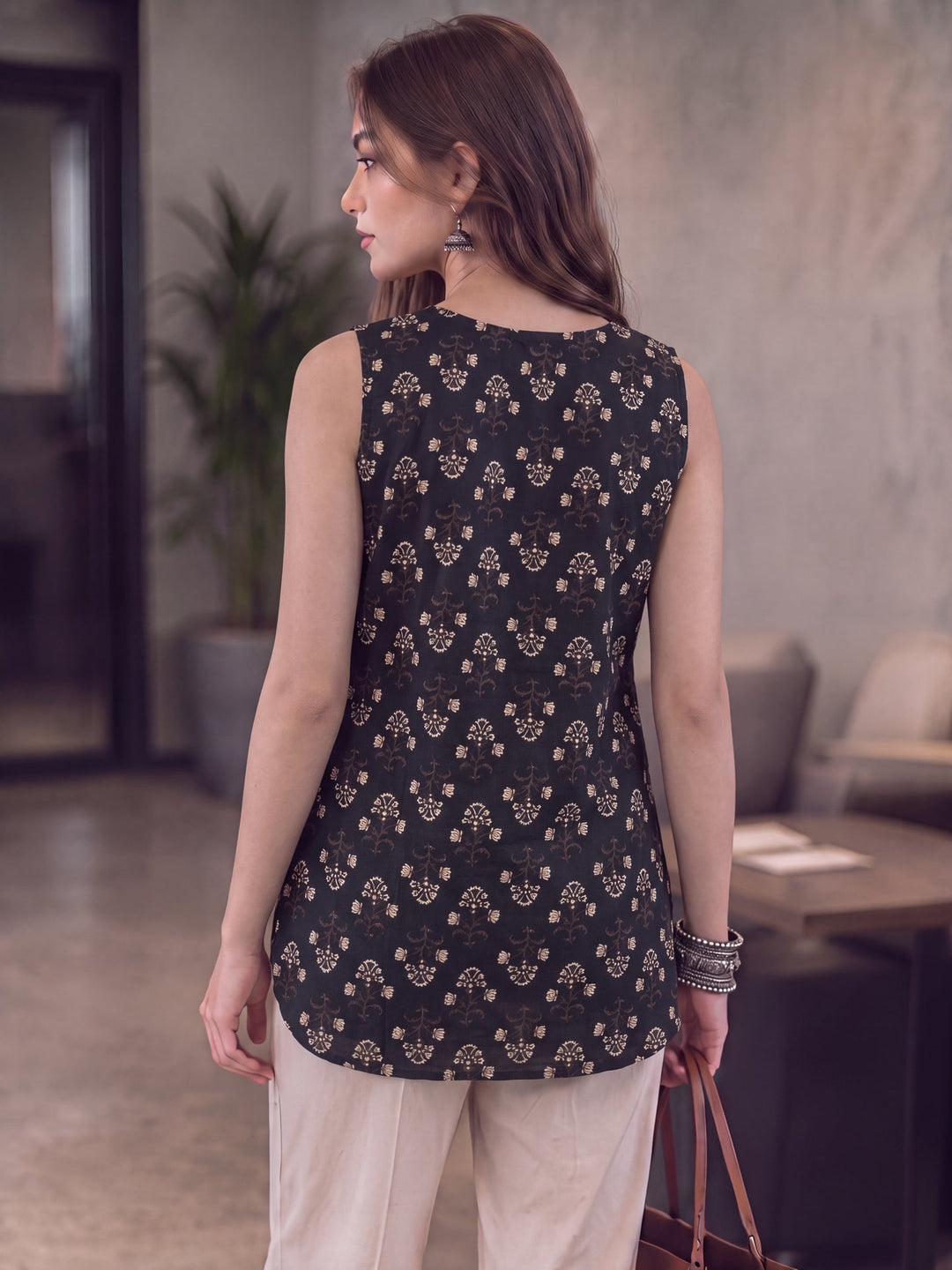 Cotton Sleeveless Regular Top