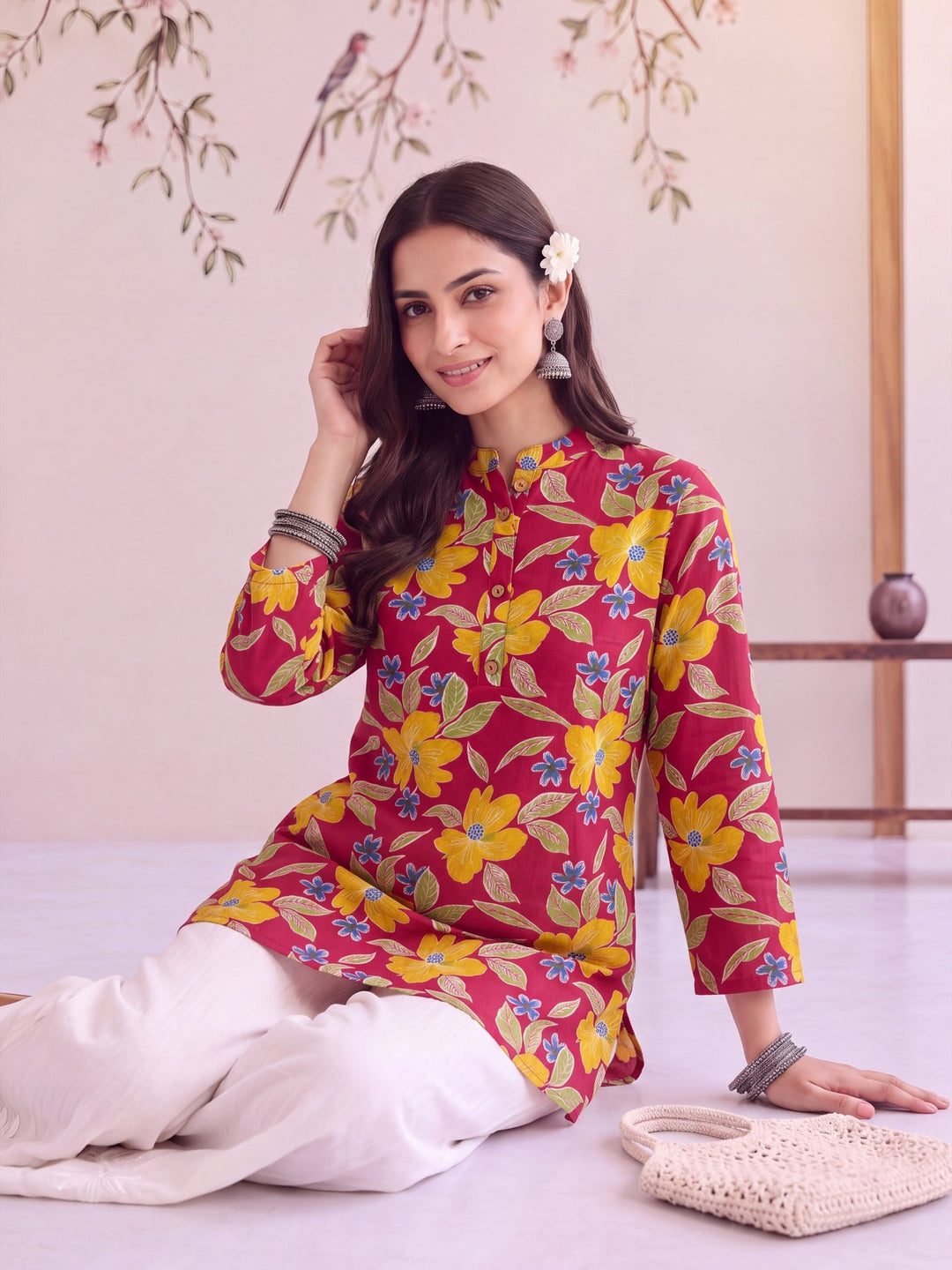 Cotton Shirt Collar Top