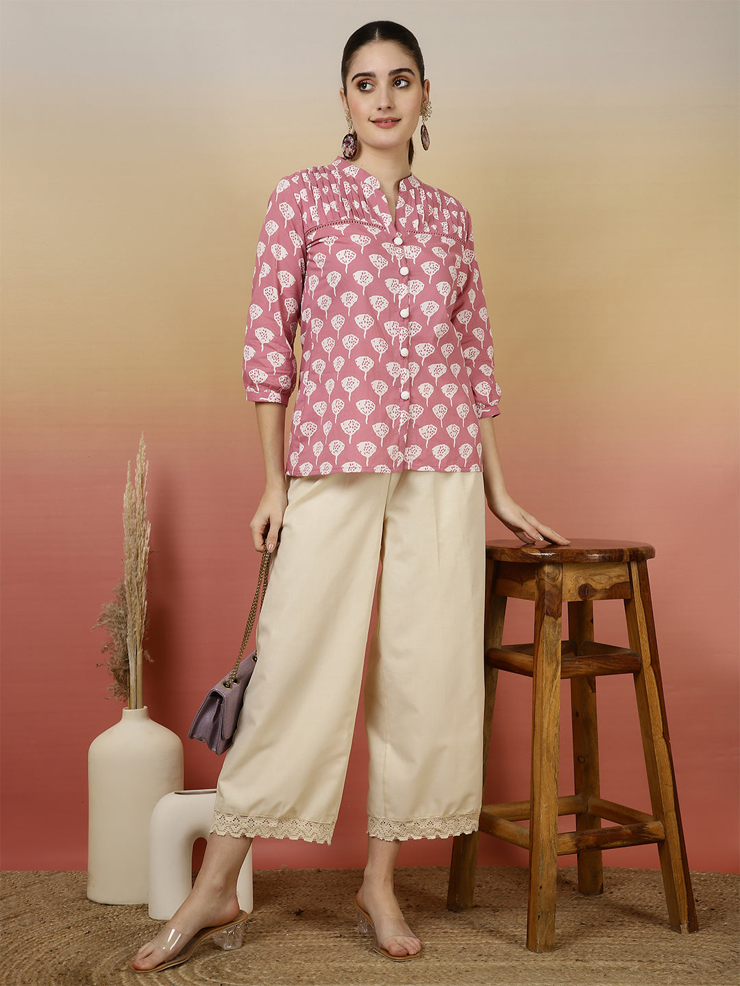 Floral Western Printed Top