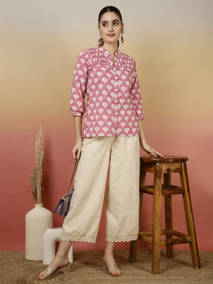 Floral Western Printed Top