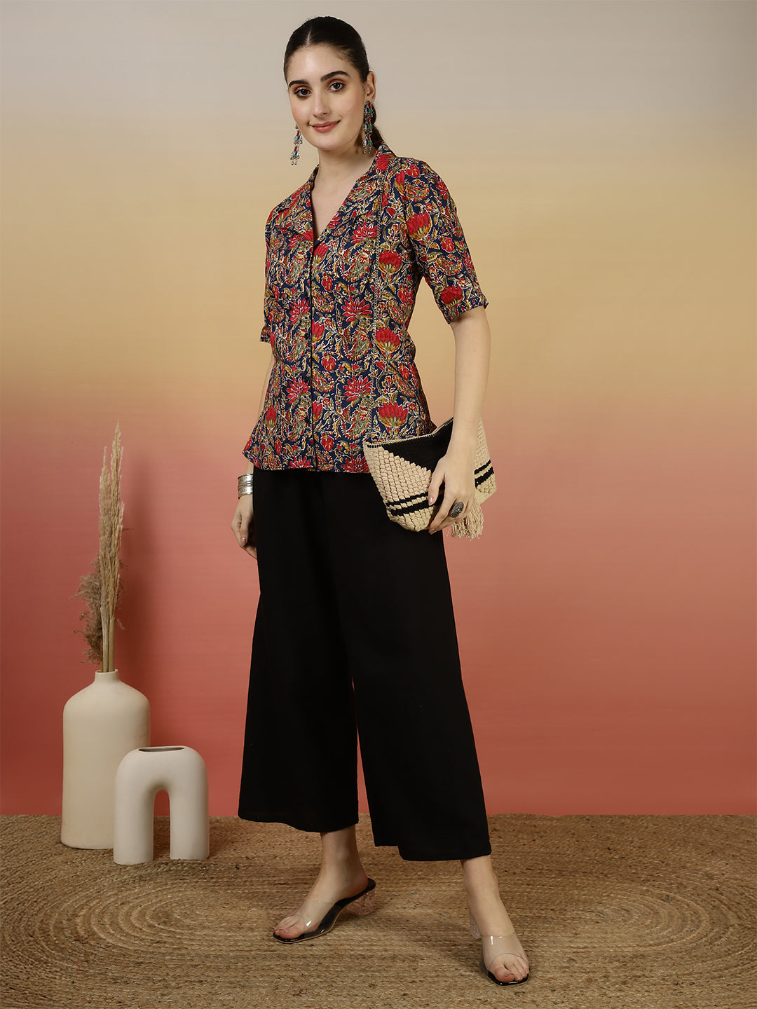 Floral Western Printed Top
