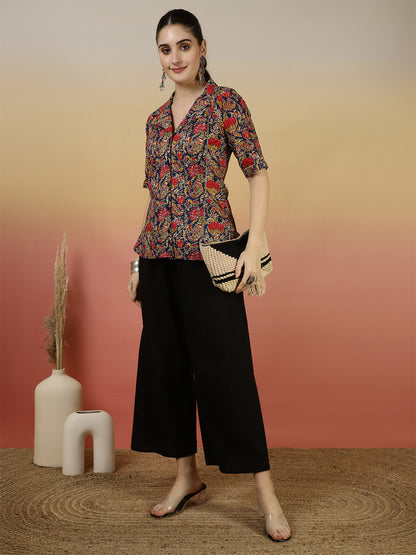 Floral Western Printed Top