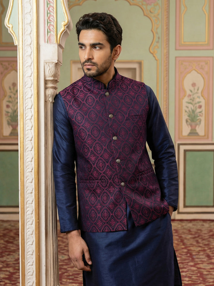 Woven Design Nehru Jacket