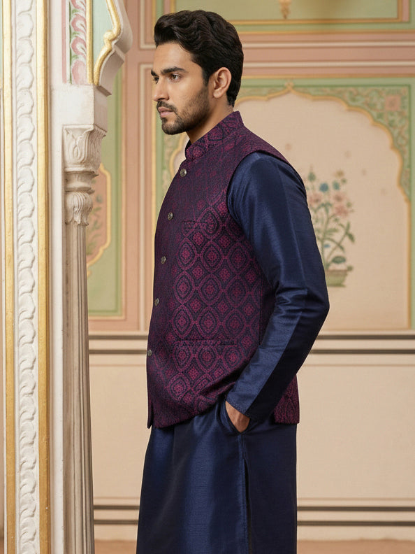 Woven Design Nehru Jacket