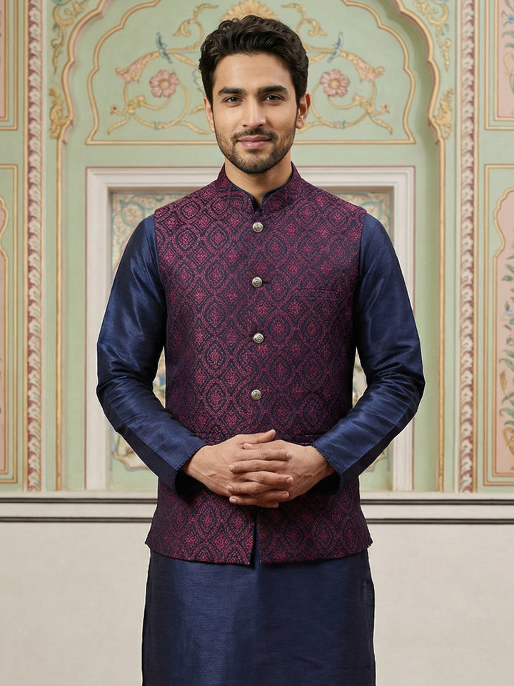 Woven Design Nehru Jacket