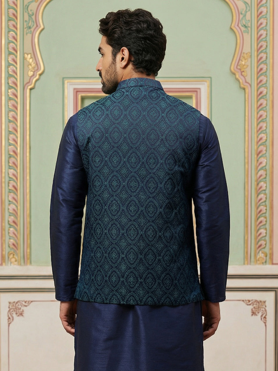 Woven Design Nehru Jacket