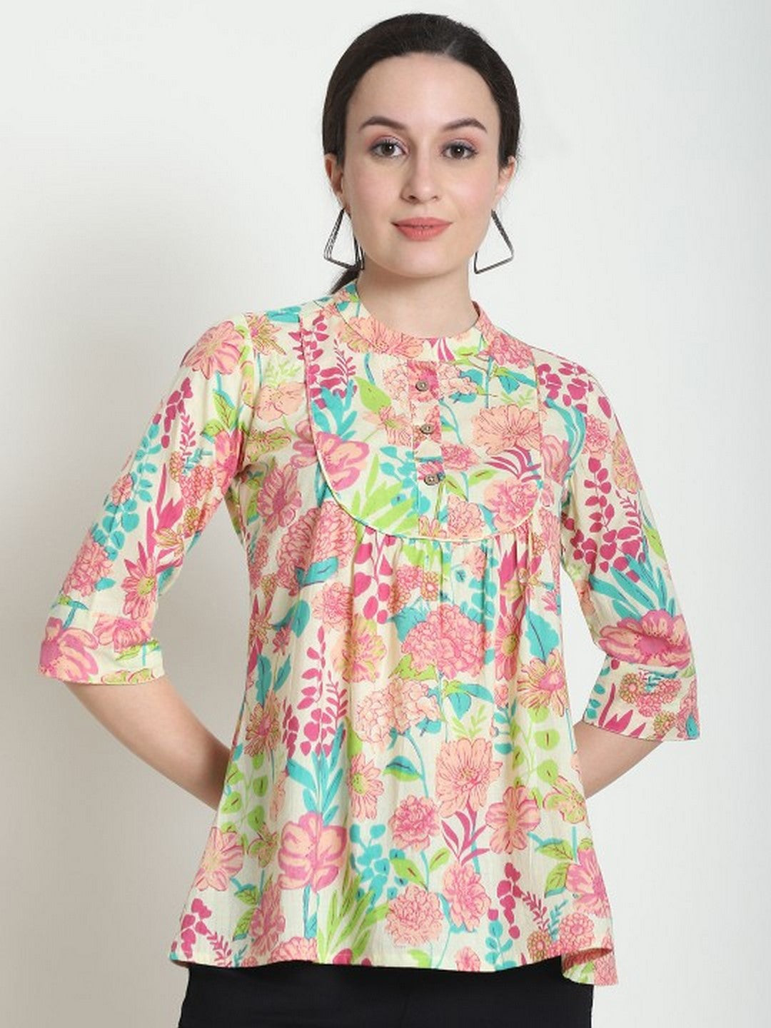 Kbz multi color floral top – wholesale manufacturer &amp; exporter from India