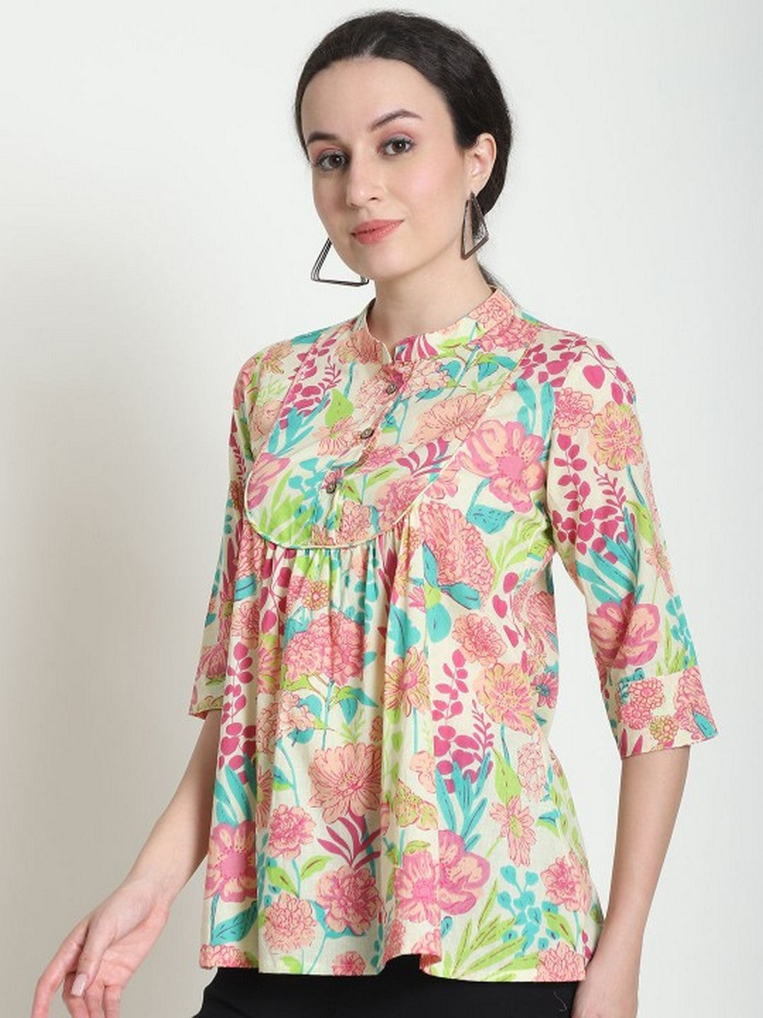 Floral Print Loose Fit Top