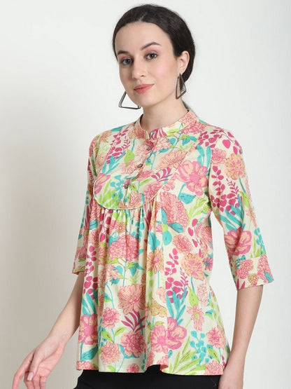 Floral Print Loose Fit Top