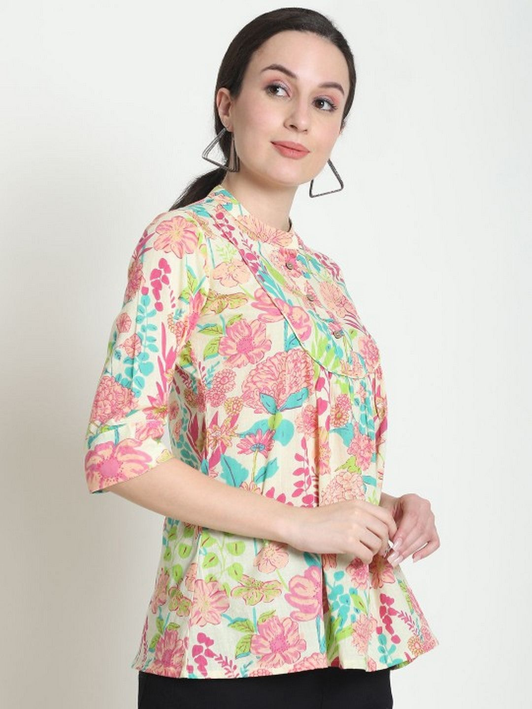 Floral Print Loose Fit Top