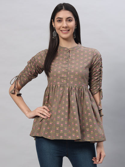 Cotton Printed Regular Top