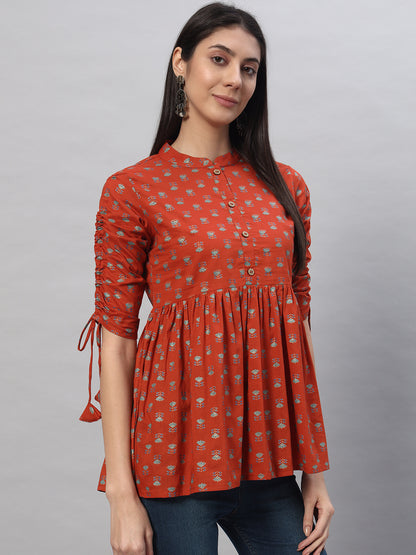 Cotton Printed Regular Top