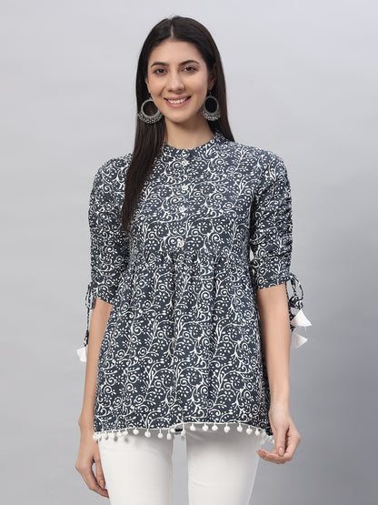 Rayon Printed Regular Top