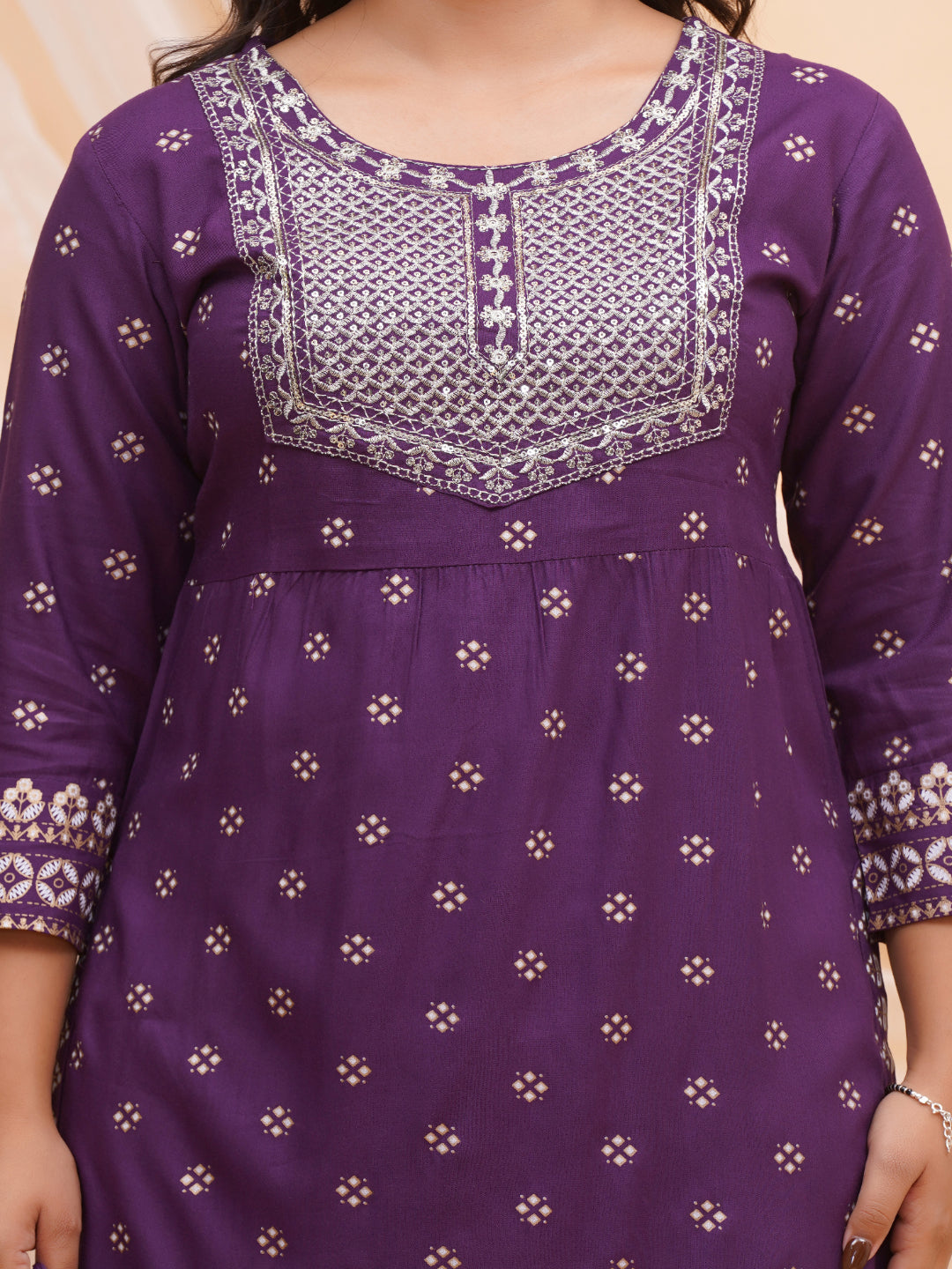 Embroidered  Kurta Bottom &amp; Dupatta Set