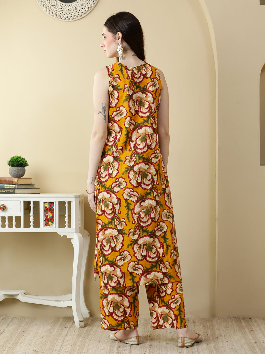 Straight Pure Cotton Printed Kurta Set