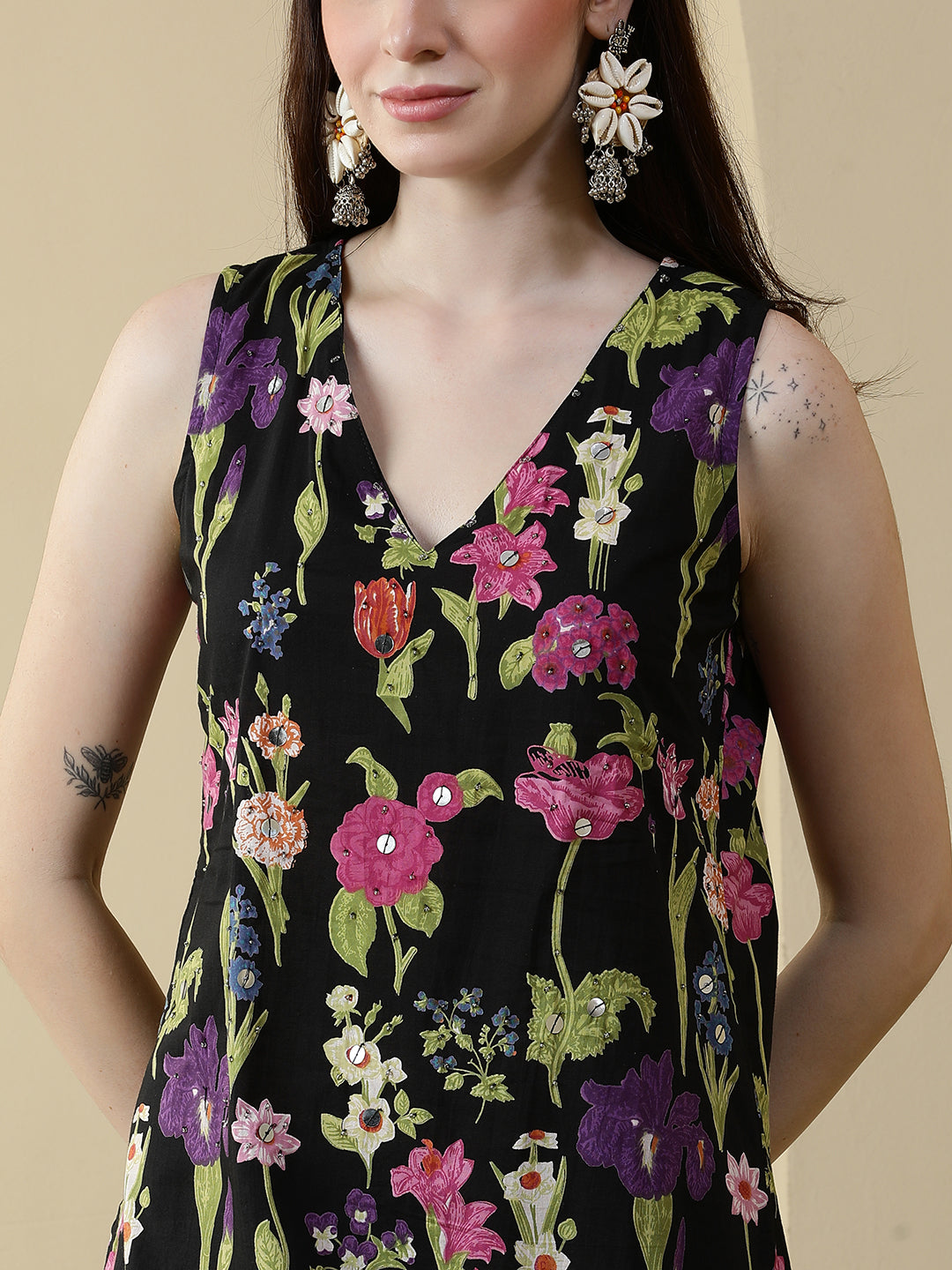 Straight Pure Cotton Printed Kurta Set