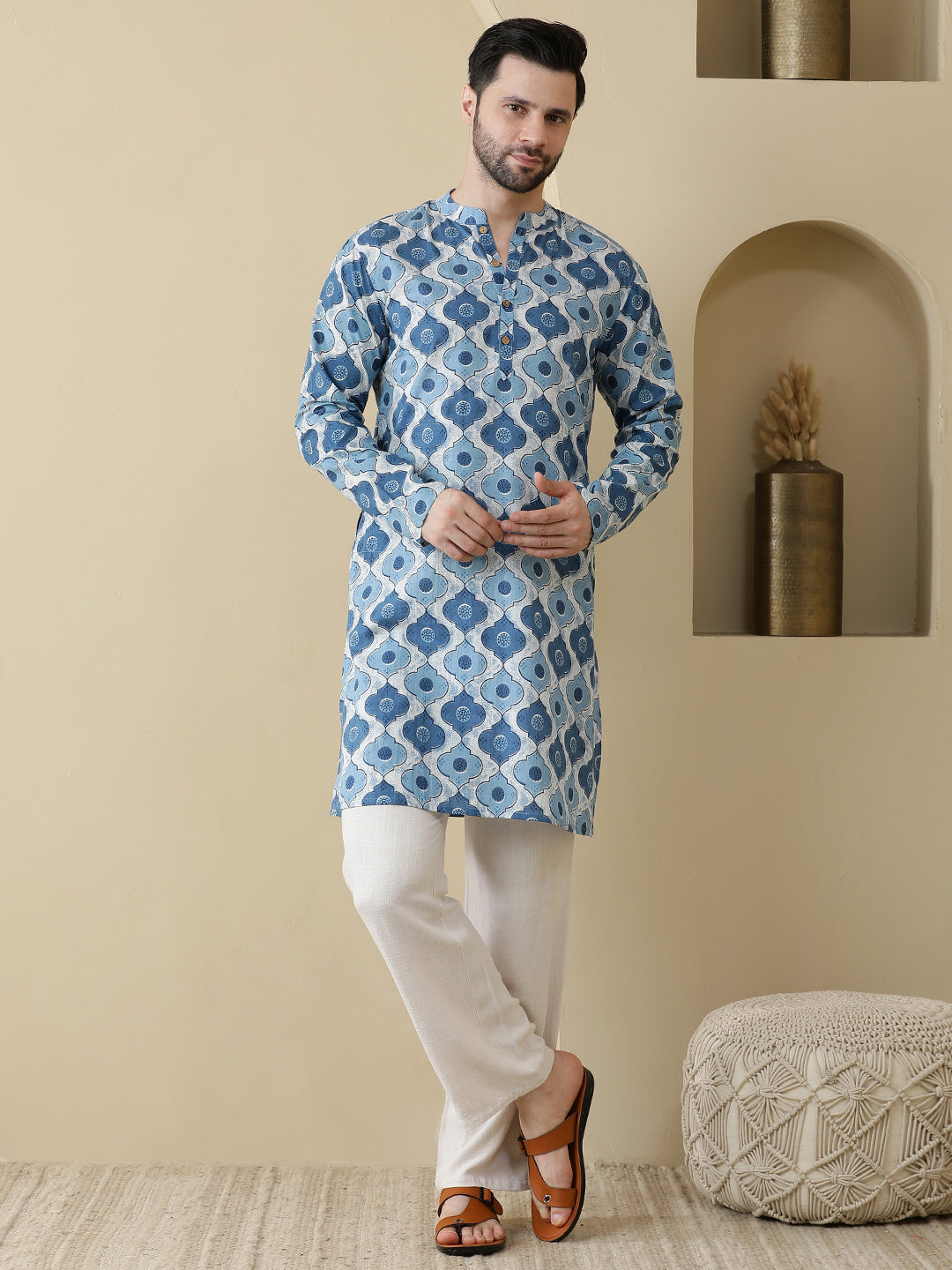 Straight Printed Cotton Kurtas