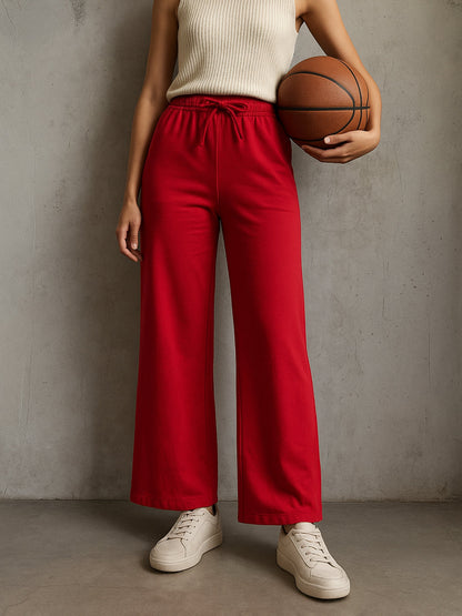Red Terry Track Pants
