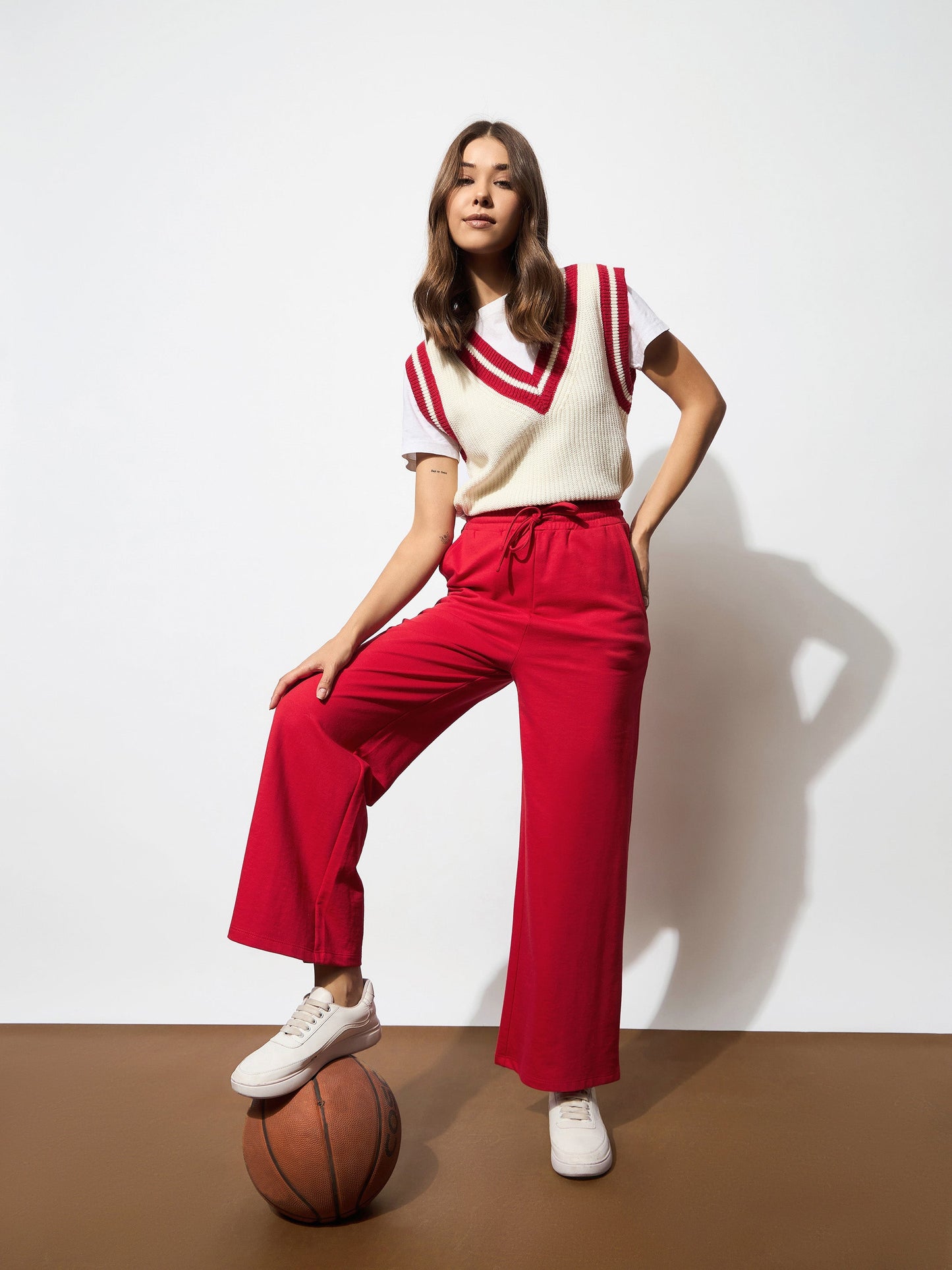 Red Terry Track Pants