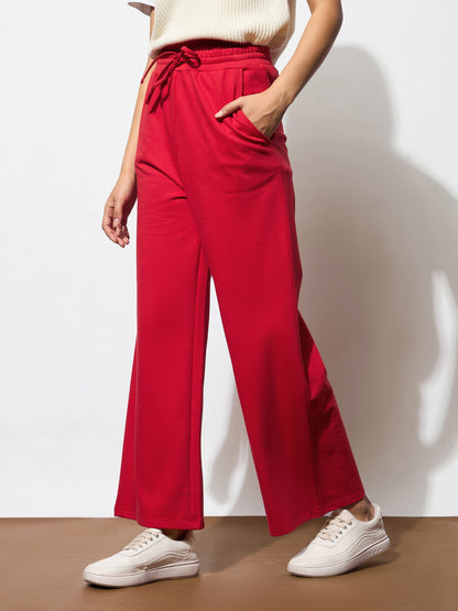 Red Terry Track Pants
