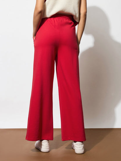 Red Terry Track Pants