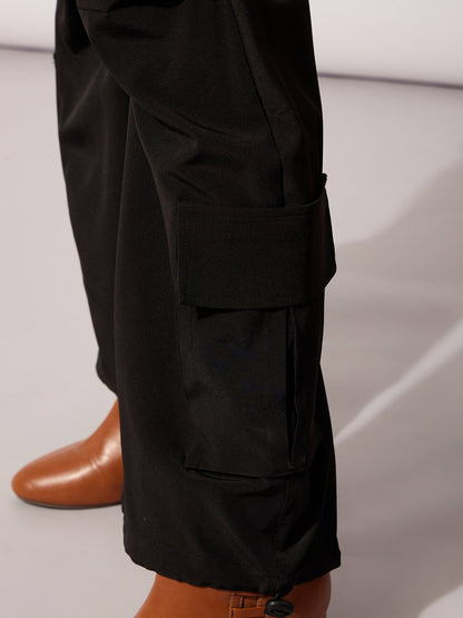 Black Parachute Multi Pockets Cargos