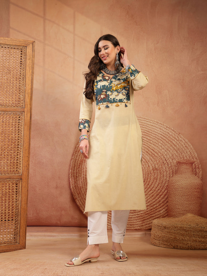 Solid Rayon Straight Kurta