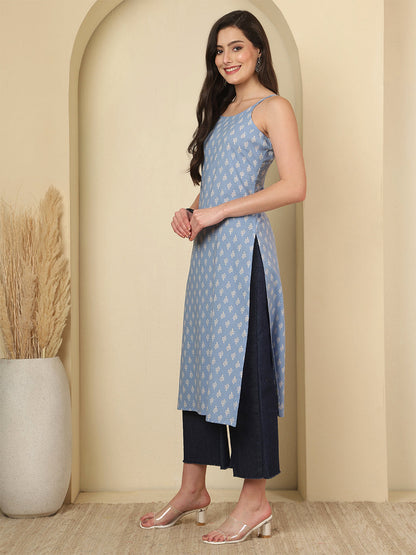 Blue Printed Kurta