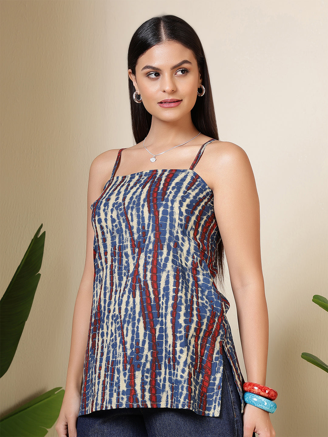 Multicolore Printed Straight Tunic