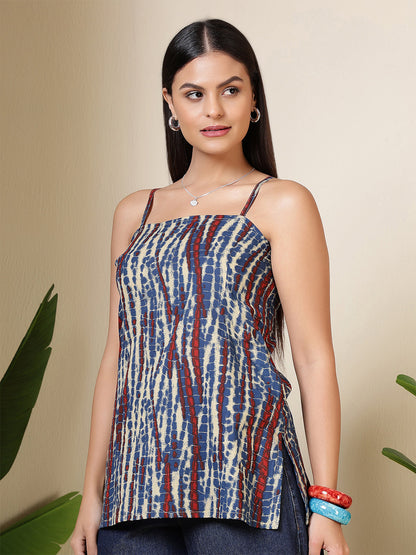 Multicolore Printed Straight Tunic