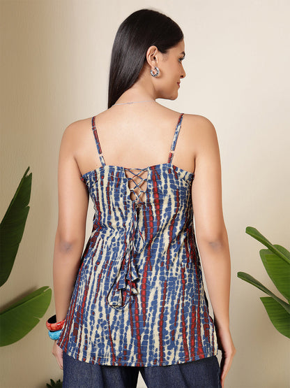 Multicolore Printed Straight Tunic