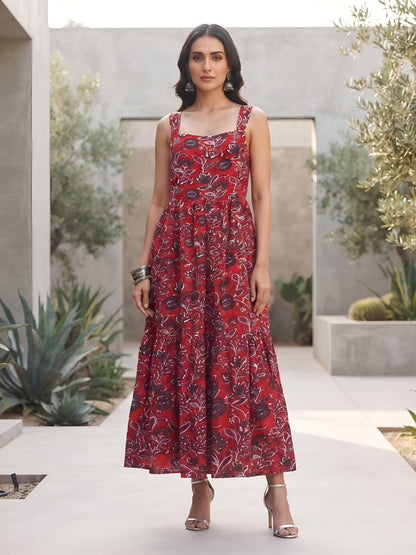 Floral Printed Stylish Dress